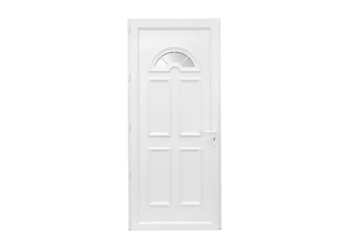 Porta Entrada PVC 4 Almofadas Meia-Lua Vidro Veka 70 mm