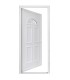 Porta Entrada PVC 4 Almofadas Meia-Lua Vidro Veka 70 mm