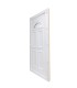 Porta Entrada PVC 4 Almofadas Meia-Lua Vidro Veka 70 mm