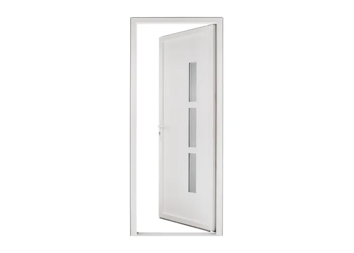 Porta Entrada PVC Manhattan 3 Vidros 80×205 | Veka 70 mm