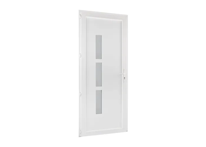 Porta Entrada PVC Manhattan 3 Vidros 80×205 | Veka 70 mm