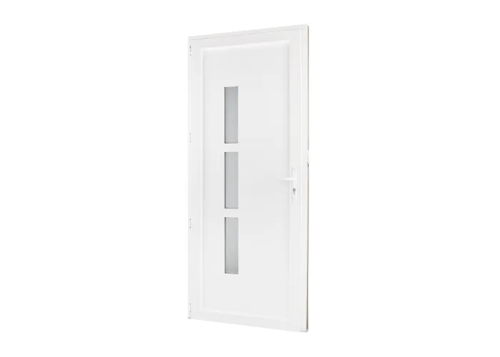 Porta Entrada PVC Manhattan 3 Vidros 80×205 | Veka 70 mm