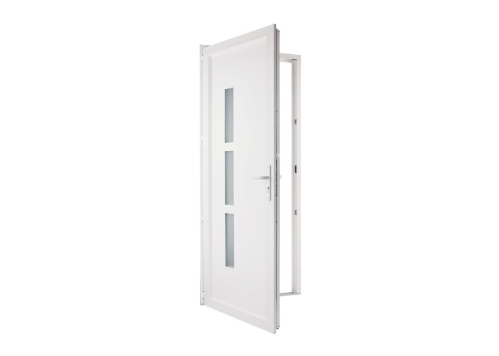 Porta Entrada PVC Manhattan 3 Vidros 80×205 | Veka 70 mm