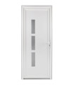 Porta exterior PVC Manhattan 3 vidros verticais Branco 80x205cm – Esquerda, Veka 70mm