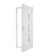 Porta exterior PVC Manhattan 3 vidros verticais Branco 80x205cm – Esquerda, Veka 70mm