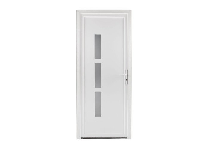 Porta Entrada PVC Manhattan 3 Vidros 90×205 | Veka 70 mm