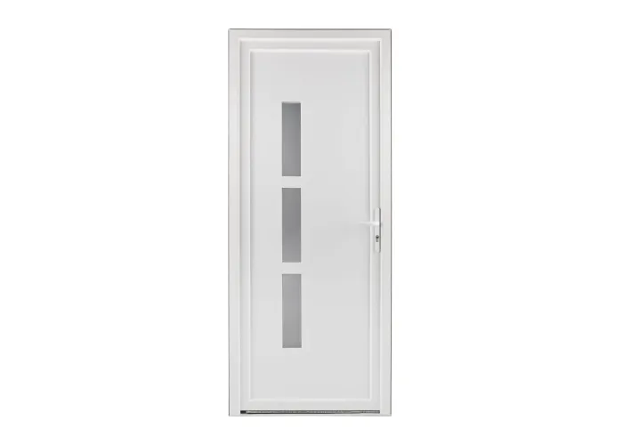 Porta Entrada PVC Manhattan 3 Vidros 90×205 | Veka 70 mm