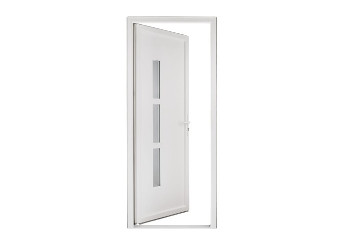 Porta Entrada PVC Manhattan 3 Vidros 90×205 | Veka 70 mm