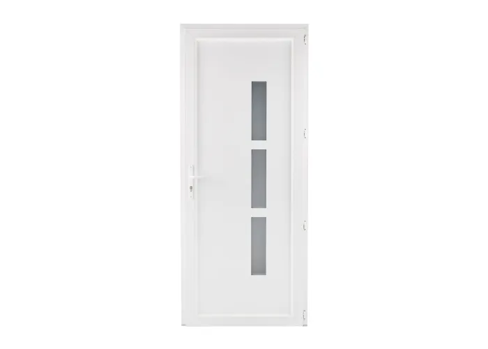 Porta Entrada PVC Manhattan 3 Vidros 90×205 | Veka 70 mm