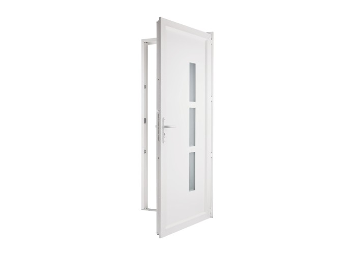Porta Entrada PVC Manhattan 3 Vidros 90×205 | Veka 70 mm