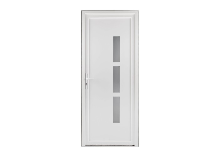Porta Entrada PVC Manhattan 3 Vidros 90×205 | Veka 70 mm