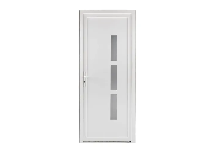 Porta Entrada PVC Manhattan 3 Vidros 90×205 | Veka 70 mm