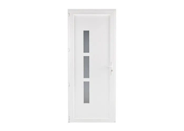 Porta Entrada PVC Manhattan 3 Vidros 90×205 | Veka 70 mm