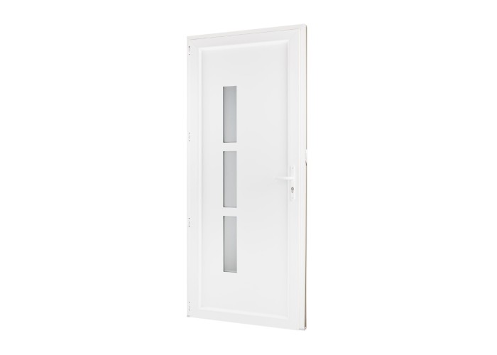 Porta Entrada PVC Manhattan 3 Vidros 90×205 | Veka 70 mm