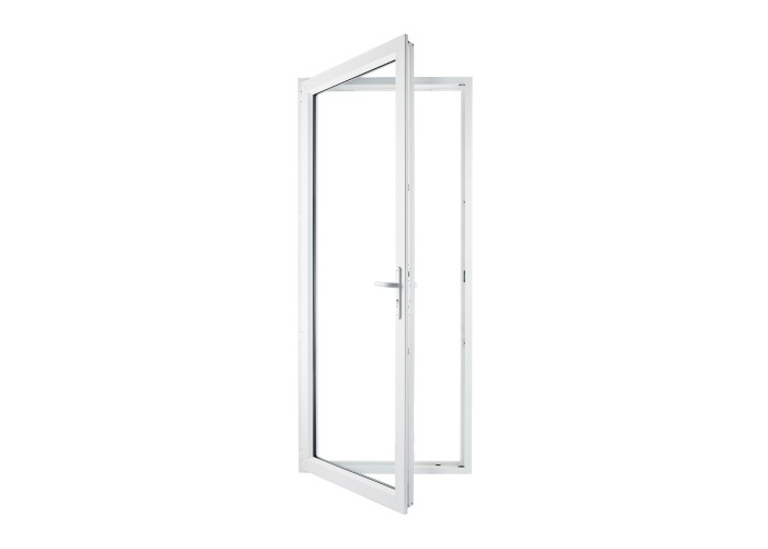 Porta-Janela PVC Vidro Fosco 90×205 | Veka 70 mm