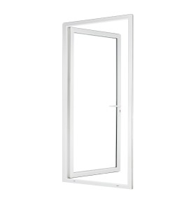 Porta-Janela PVC Vidro Fosco 90×205 | Veka 70 mm