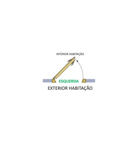 Porta Exterior PVC Meio Vidro Segurança 95x210 Veka 70mm