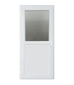Porta Exterior PVC Meio Vidro Fosco 90x200cm ESQUERDA