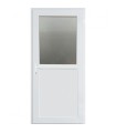 Porta Exterior PVC Meio Vidro Fosco 90x200cm DIREITA