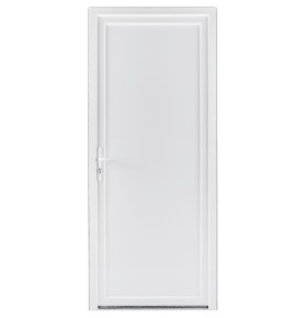 Porta exterior PVC Painel Liso Branco 90x205cm – Direita, Veka 70mm