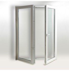 Porta Janela PVC Oscilobatente 130x200 cm com Vidro Duplo | Cando