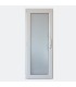 Porta Exterior Aluplast PVC Vidro Fosco 80x200cm Branca Direita