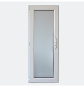Porta Exterior Aluplast PVC Vidro Transparente 80x200cm Branca Direita