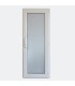 Porta Exterior Aluplast PVC Vidro Fosco 90x200cm Branca Esquerda