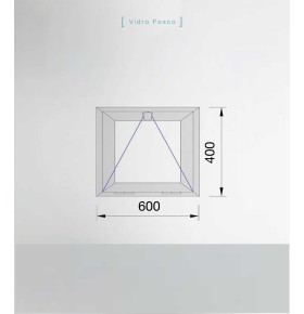 Janela PVC 60x40cm Basculante Vidro Duplo Fosco | Entrega rápida