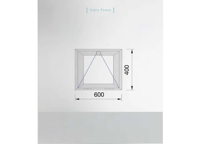 Janela PVC 60x40cm Basculante Vidro Duplo Fosco | Entrega rápida