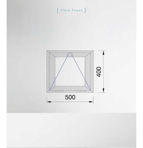 Janela PVC 50x40cm Basculante Vidro Duplo Fosco | Entrega rápida