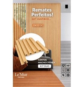 Perfis de Remate para Revestimento Ripado Le Mur Carvalho Claro (Kit M/F) 280cm