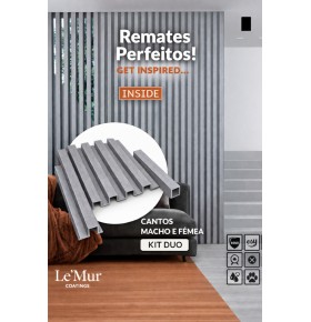 Perfis de remate para Revestimento ripado Le Mur Carvalho Cinza (Kit M/F) 280cm