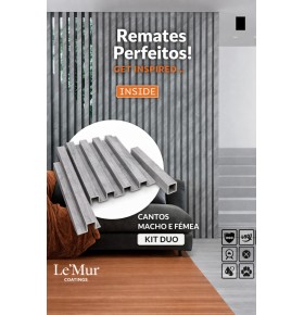 Perfis de remate para Revestimento ripado Le Mur Silver (Kit M/F) 280cm
