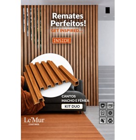 Perfis de remate para Revestimento ripado Le Mur Carvalho Escuro (Kit M/F) 280cm