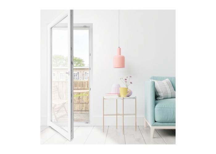 Porta Janela PVC Oscilobatente 88x200 cm com Vidro Duplo | Cando