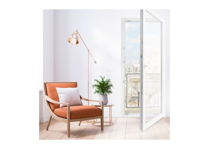 Porta Janela PVC Oscilobatente 88x200 cm com Vidro Duplo | Cando