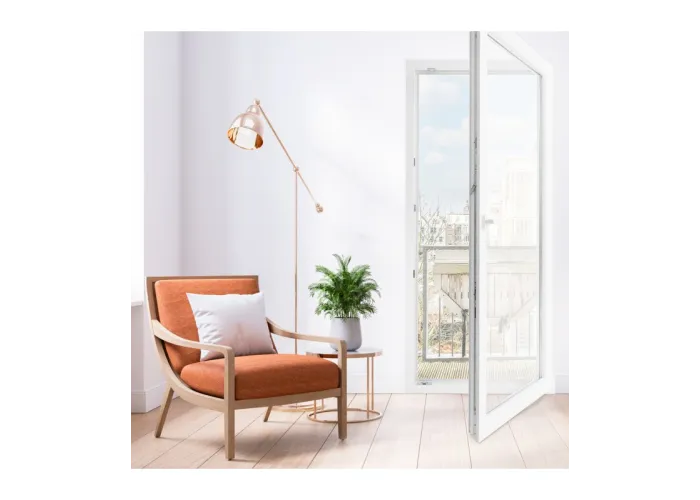 Porta Janela PVC Oscilobatente 88x200 cm com Vidro Duplo | Cando