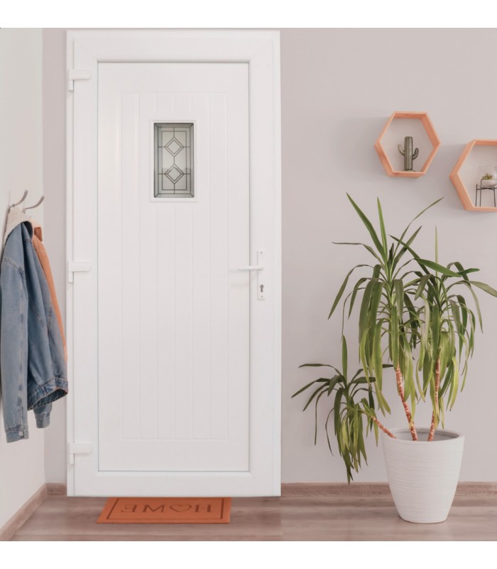 Porta Exterior PVC Burgos com postigo 98x208cm Direita