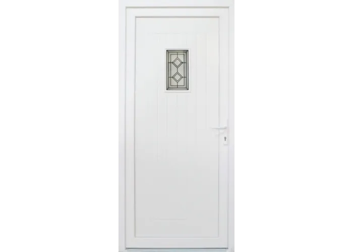 Porta Exterior PVC Burgos com postigo 98x208cm Esquerda
