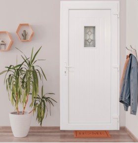 Porta Exterior PVC Burgos com postigo 98x208cm Esquerda