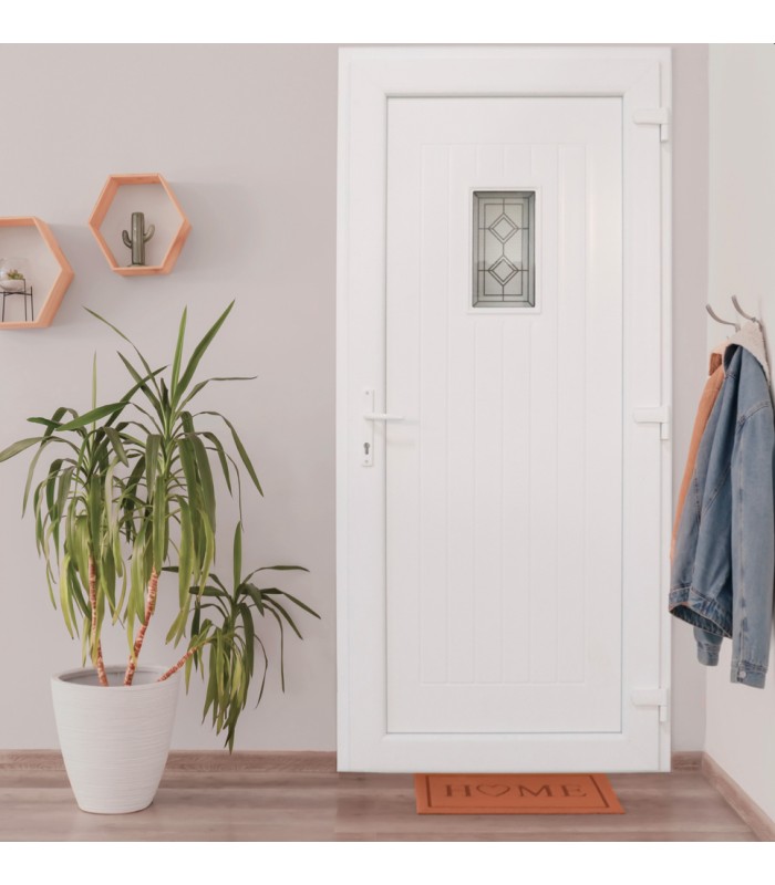 Porta Exterior PVC Burgos com postigo 98x208cm Esquerda