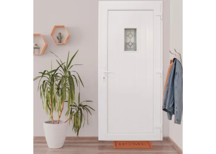 Porta Exterior PVC Burgos com postigo 98x208cm Esquerda