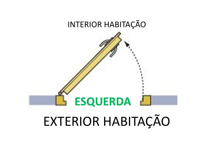 Porta Exterior PVC Burgos com postigo 98x208cm Esquerda