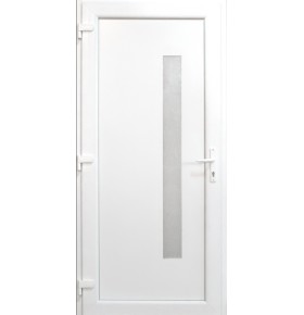 Porta Exterior PVC VIGO 98x208cm com vidro vertical Direita