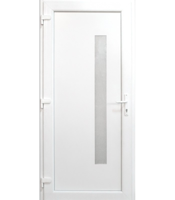 Porta Exterior PVC VIGO 98x208cm com vidro vertical Direita