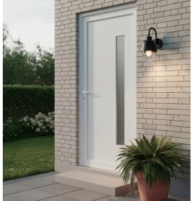Porta Exterior PVC VIGO 98x208cm com vidro vertical Direita