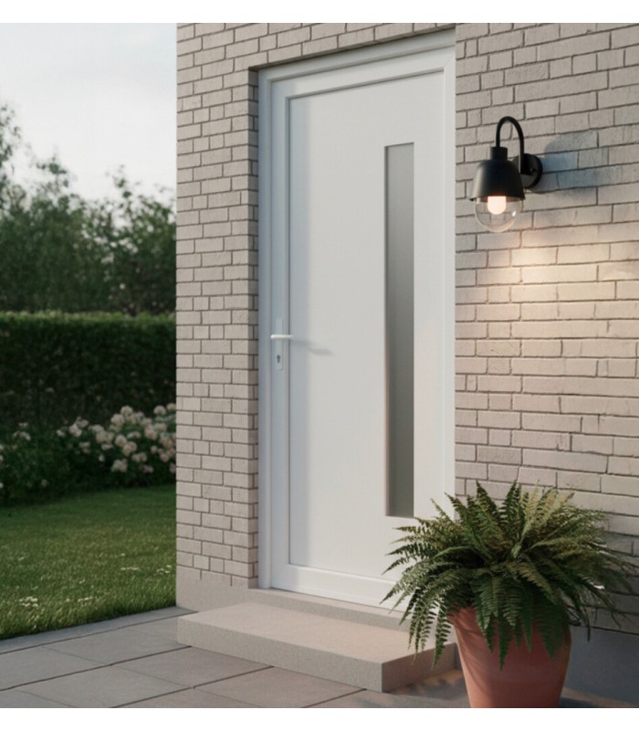 Porta Exterior PVC VIGO 98x208cm com vidro vertical Direita