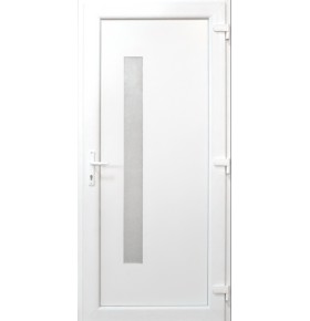 Porta Exterior PVC VIGO 98x208cm com vidro vertical Esquerda