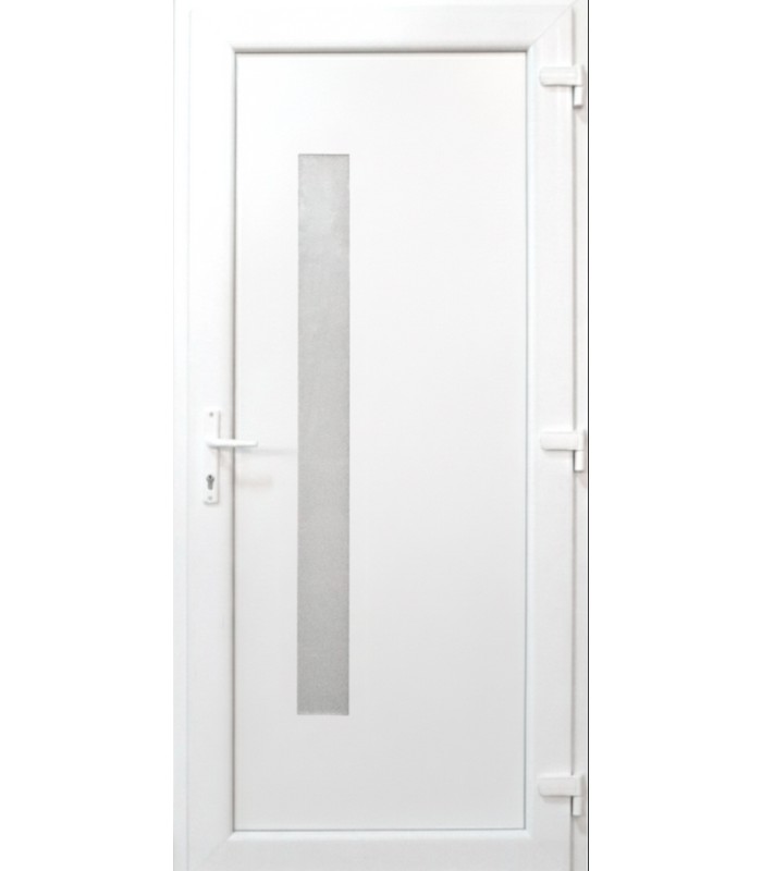 Porta Exterior PVC VIGO 98x208cm com vidro vertical Esquerda